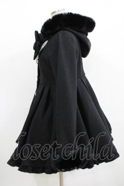 画像2: Princess Melody / りぼんタイ付きフードロングコート Free ブラック H-25-12-12-1007-EL-CO-NS-ZH