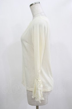 画像2: axes femme POETIQUE / パール使いスカラップトップス M アイボリー H-25-12-12-1071-AX-TO-NS-ZH