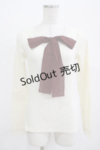 Amavel / ドットリボントップス Free アイボリー H-25-12-12-1072-CA-TO-NS-ZH