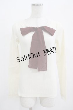 画像1: Amavel / ドットリボントップス Free アイボリー H-25-12-12-1072-CA-TO-NS-ZH