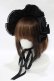 画像1: axes femme kawaii / ベルベットドールハーフボンネット  ブラック H-25-12-12-1079-AX-AC-NS-ZH (1)