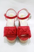 Amavel / リボンサンダル M レッド H-25-12-12-1080-CA-SH-NS-ZH