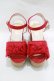 画像1: Amavel / リボンサンダル M レッド H-25-12-12-1080-CA-SH-NS-ZH (1)