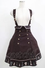 Amavel / 魔法のチェス刺繍サス付スカート Free ボルドー H-25-12-12-1011-CA-SK-NS-ZH