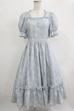 画像1: m petit by misako / AOKハナガラスクエアワンピース S サックス H-25-12-12-1002-LO-OP-NS-ZH