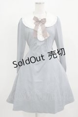 Amavel / フリルクラシカル フィット&フレア ワンピース Free ブルー H-25-12-12-1014-CA-OP-NS-ZH