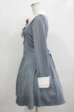 画像2: Amavel / フリルクラシカル フィット&フレア ワンピース Free ブルー H-25-12-12-1014-CA-OP-NS-ZH