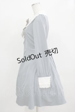 画像2: Amavel / フリルクラシカル フィット&フレア ワンピース Free ブルー H-25-12-12-1014-CA-OP-NS-ZH