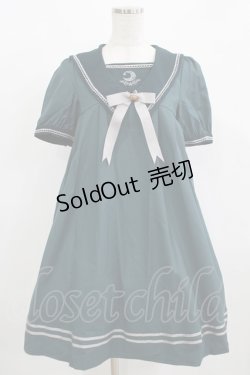 画像1: Amavel / Moonlight セーラーAラインワンピース Free グリーン H-25-12-12-1020-CA-OP-NS-ZH