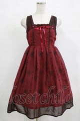 axes femme POETIQUE / 不思議の国のアリスワンピース M ボルドー H-25-12-12-1021-AX-OP-NS-ZH