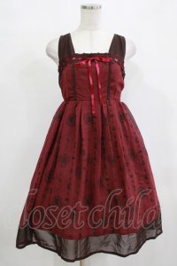 axes femme POETIQUE / 不思議の国のアリスワンピース M ボルドー H-25-12-12-1021-AX-OP-NS-ZH