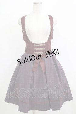 画像1: Amavel / Antique dollクラシカルチェックジャンスカ Free ボルドー H-25-12-12-1024-CA-OP-NS-ZH