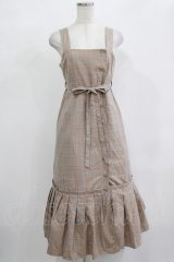 axes femme POETIQUE / 裾プリーツデザインワンピース M ブラウン H-25-12-12-1003-AX-OP-NS-ZH