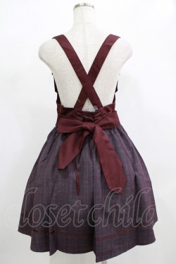 画像3: Amavel / Antique dollクラシカルチェックジャンスカ Free ボルドー H-25-12-12-1024-CA-OP-NS-ZH