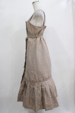 画像2: axes femme POETIQUE / 裾プリーツデザインワンピース M ブラウン H-25-12-12-1003-AX-OP-NS-ZH (2)