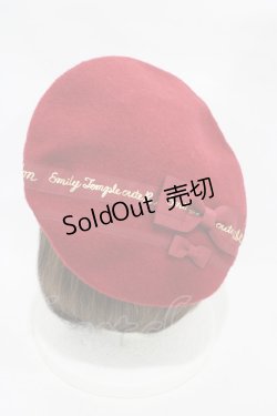 画像2: Emily Temple cute / ロゴリボンベレー  レッド H-25-12-12-001-ET-AC-KB-ZH