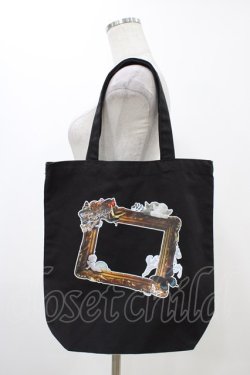 画像1: Estrellas / プリントトート  黒 H-25-12-12-011-EL-BG-KB-ZH