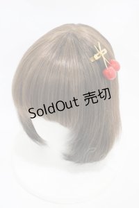MILK / Cherryクリップピン  レッドチェリー/ゴールド H-25-12-12-002-ML-AC-KB-ZH