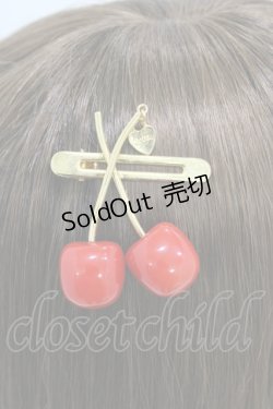 画像2: MILK / Cherryクリップピン  レッドチェリー/ゴールド H-25-12-12-002-ML-AC-KB-ZH