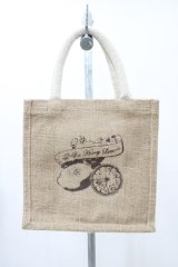 Q-pot. / Honey Lemonジュートバッグ   H-25-12-12-016-QP-BG-KB-ZH