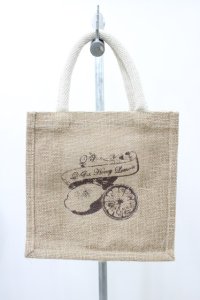 Q-pot. / Honey Lemonジュートバッグ   H-25-12-12-016-QP-BG-KB-ZH
