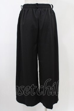 画像2: NieR Clothing / 刺繍ワイドパンツ  ブラック H-25-12-12-021-PU-PA-KB-ZH
