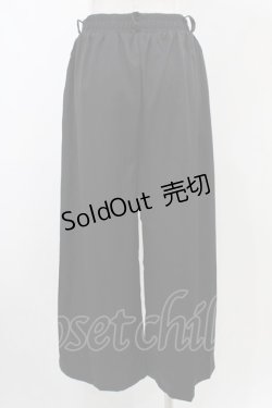 画像2: NieR CLOTHING / 刺繍ワイドパンツ  ブラック H-25-12-12-021-PU-PA-KB-ZH