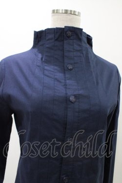 画像4: Moi-meme-Moitie / プリーツストレッチブラウス  ブルー H-25-12-12-022-MO-BL-KB-ZH