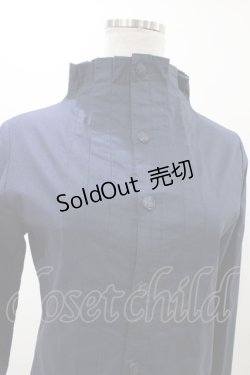 画像4: Moi-meme-Moitie / プリーツストレッチブラウス  ブルー H-25-12-12-022-MO-BL-KB-ZH