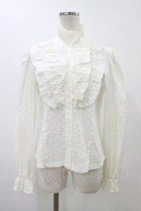 Moi-meme-Moitie / プリーツフリルブラウス 2 オフ H-25-12-12-023-MO-BL-KB-ZH