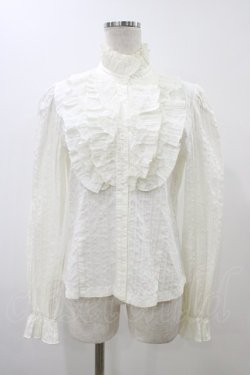 画像1: Moi-meme-Moitie / プリーツフリルブラウス 2 オフ H-25-12-12-023-MO-BL-KB-ZH