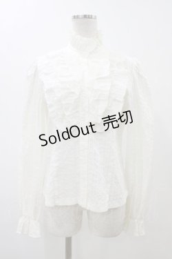 画像1: Moi-meme-Moitie / プリーツフリルブラウス 2 オフ H-25-12-12-023-MO-BL-KB-ZH