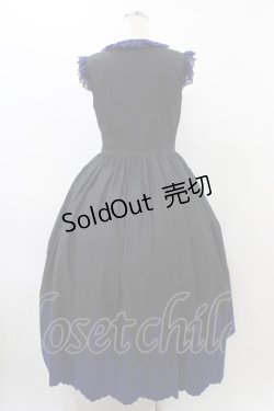 画像2: Moi-meme-Moitie / Rose Garden刺繍サンドレス 9号 黒×青 H-25-12-12-026-MO-OP-KB-ZH