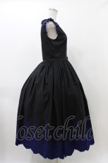画像3: Moi-meme-Moitie / Rose Garden刺繍サンドレス 9号 黒×青 H-25-12-12-026-MO-OP-KB-ZH (3)