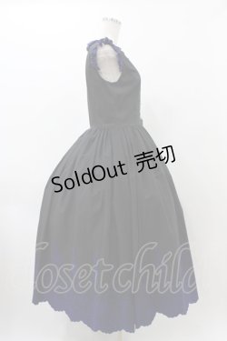 画像3: Moi-meme-Moitie / Rose Garden刺繍サンドレス 9号 黒×青 H-25-12-12-026-MO-OP-KB-ZH
