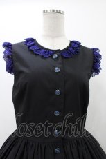 画像4: Moi-meme-Moitie / Rose Garden刺繍サンドレス 9号 黒×青 H-25-12-12-026-MO-OP-KB-ZH (4)