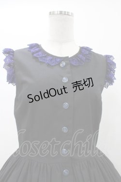 画像4: Moi-meme-Moitie / Rose Garden刺繍サンドレス 9号 黒×青 H-25-12-12-026-MO-OP-KB-ZH
