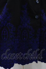 画像5: Moi-meme-Moitie / Rose Garden刺繍サンドレス 9号 黒×青 H-25-12-12-026-MO-OP-KB-ZH (5)