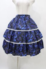 画像1: Moi-meme-Moitie / 青薔薇3段ティアードスカート  ブルー H-25-12-12-027-MO-SK-KB-ZH (1)