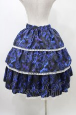 画像2: Moi-meme-Moitie / 青薔薇3段ティアードスカート  ブルー H-25-12-12-027-MO-SK-KB-ZH (2)