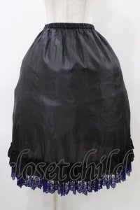 Moi-meme-Moitie / ミディアムペチコート  黒×青 H-25-12-12-028-MO-SK-KB-ZH