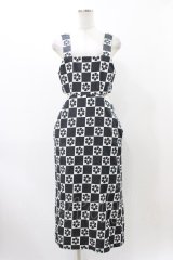 Candy Stripper / FLOWER CHECKEDワンピース  ブラック H-25-12-12-030-PU-OP-KB-ZH