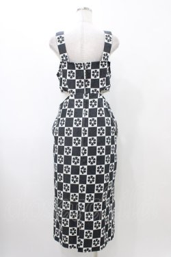 画像2: Candy Stripper / FLOWER CHECKEDワンピース  ブラック H-25-12-12-030-PU-OP-KB-ZH