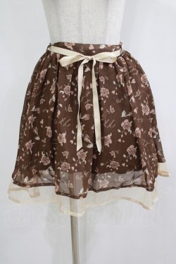 画像1: an another angelus / シフォンスカート Free ブラウン H-25-12-13-1026-CA-SK-NS-ZH