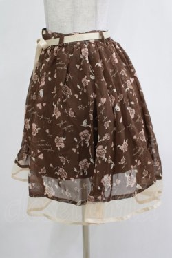 画像2: an another angelus / シフォンスカート Free ブラウン H-25-12-13-1026-CA-SK-NS-ZH