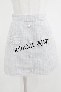 Ank Rouge / パールフラップラメツイードSK M サックス H-25-12-13-1027-CA-SK-NS-ZH