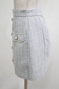 画像2: Ank Rouge / パールフラップラメツイードSK M サックス H-25-12-13-1027-CA-SK-NS-ZH