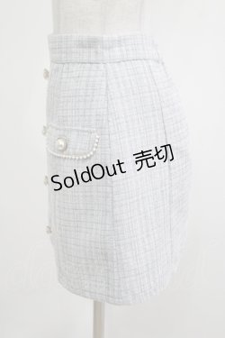 画像2: Ank Rouge / パールフラップラメツイードSK M サックス H-25-12-13-1027-CA-SK-NS-ZH