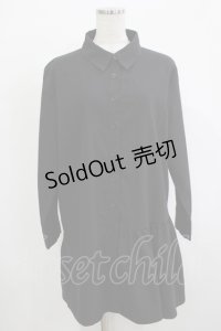 Jamie エーエヌケー / アシメシャツワンピース M ブラック H-25-12-13-1029-LO-OP-NS-ZH