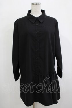画像1: Jamie エーエヌケー / アシメシャツワンピース M ブラック H-25-12-13-1029-LO-OP-NS-ZH